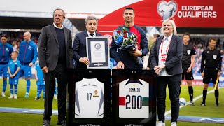 Guinness World Record. C. Ronaldo set new record.(Most International caps, 200)