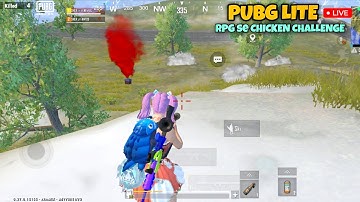 PUBG LITE LIVE | RPG SE CHICKEN  CHALLANGE 😳 1V4 INTENSE GAMEPLAY
