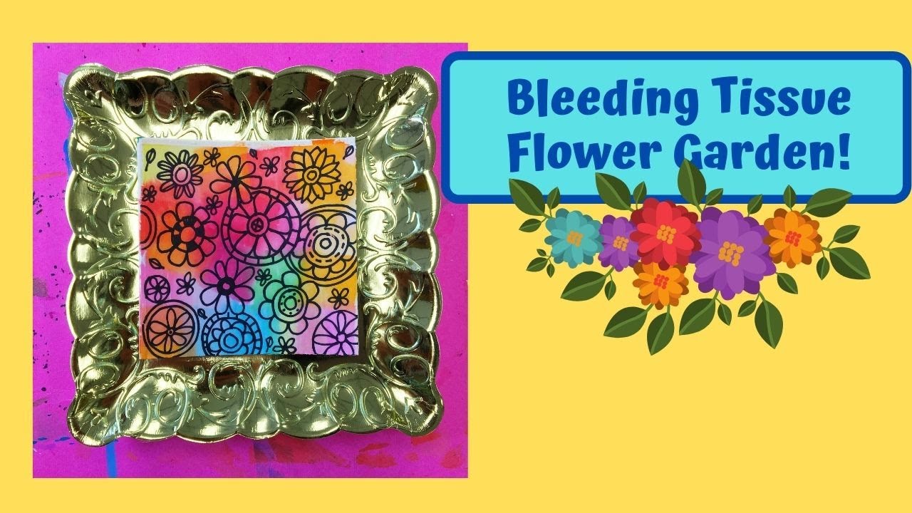 Bleeding Tissue Paper Flower Craft for Kids