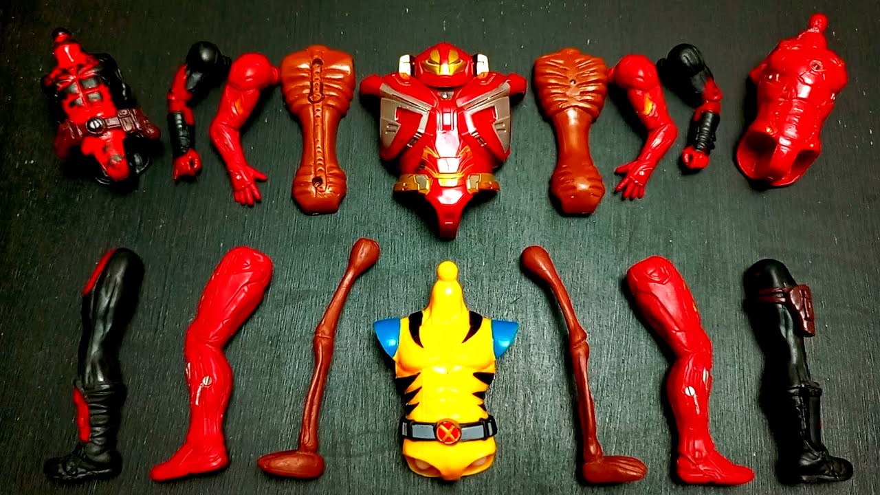 MARVEL'S SUPERHERO TOYS HULK BUSTER IRONMAN WOLVERINE DEADPOOL SIREN HEAD AVENGERS ASSEMBLE TOYS 