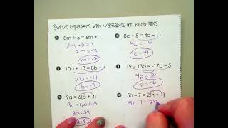 Lesson 1.1 | Solving Equations Review