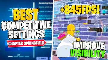 The BEST Competitive Settings in Fortnite Simpsons! ✅ (FPS Boost & Fix FPS DROPS)