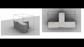 Ultrasound wave propagation in a concrete retaining wall.