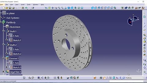 Catia V5| Tutorial for the beginners| How  to design brake disc in catia v5