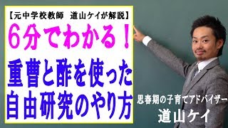 中学生向け自由研究＜＜重曹と酢の実験のやり方と考察＞＞ （道山ケイ）