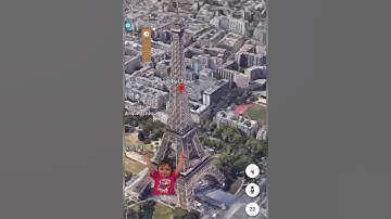 Eiffel Towar on google earth and google map 🗺️ #ytshorts #youtube #shorts #short #earth #shortfeed