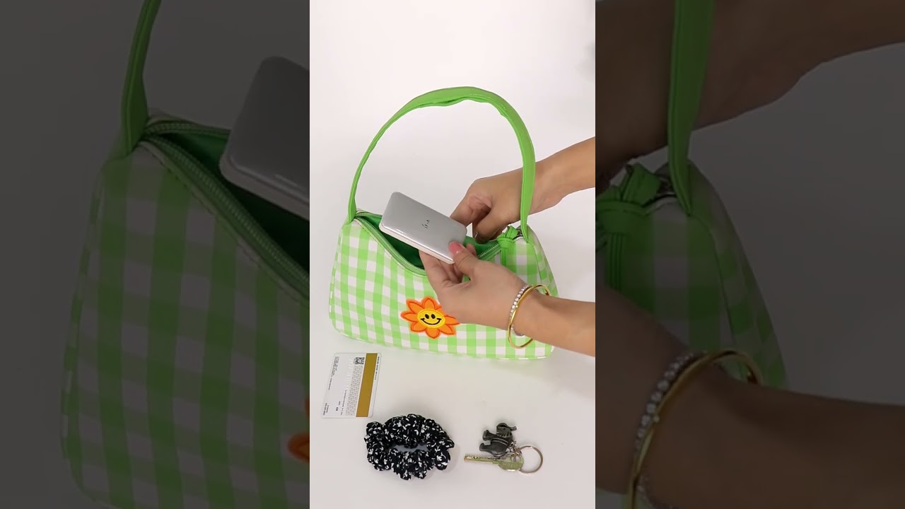 custom handbag Classic check green 