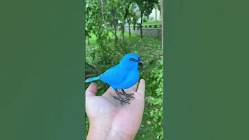 Kibtoy Blue Bird Toy Simulation Electric Singing Bird Can Call And Move 