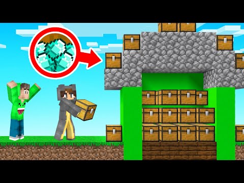 I TROLLED My FRIEND With CHESTS In MINECRAFT (and hid his diamonds inside)