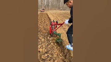 crawler power tiller diesel cultivator ploughing machine with 5 tools#farming #agriculture