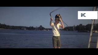 1960s Rhode Island, Boat Trip, USA, 16mm Colour Home Movies