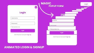 Animated Login and Signup Form in HTML CSS & Javascript | Popup Login and Registration Form