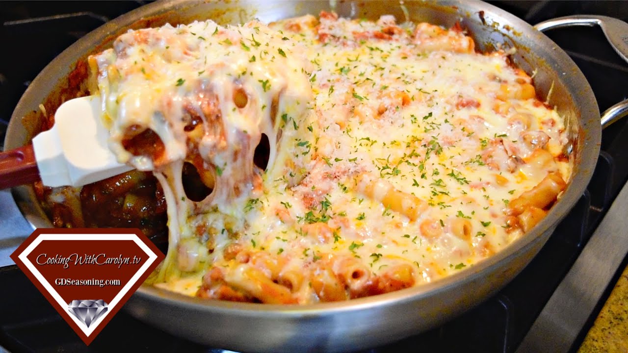 PEPPERONI and SAUSAGE BAKED ZITI RECIPE |Cooking With Carolyn