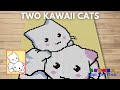 Free graph two kawaii cats c2c  tapestry crochet pattern  magic yarn pixels