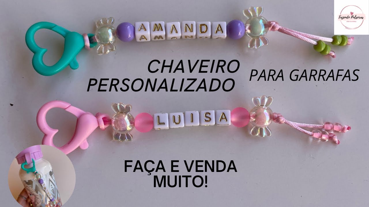 CHAVEIRO PERSONALIZADO INFANTIL PARA GARRAFA| GANHE DINHEIRO| SUPER FÁCIL