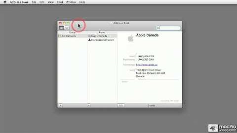 Mac OS X 106: Address Book - 1. Intro to address book