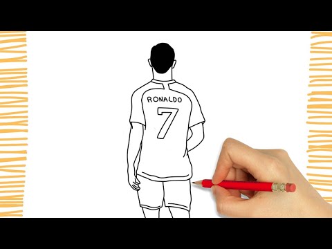 Como Desenhar o CRISTIANO RONALDO DE COSTAS I CR7