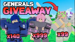 GIVING AWAY GENERALS IN ROBLOX MINI WAR