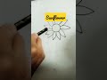 Short sunflower drawing easy az art techniques