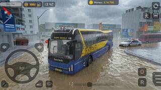 Coach Bus Simulator Vietnam - The Flooded Roads Took Me Through Some of the Most Dangerous Roads! screenshot 4