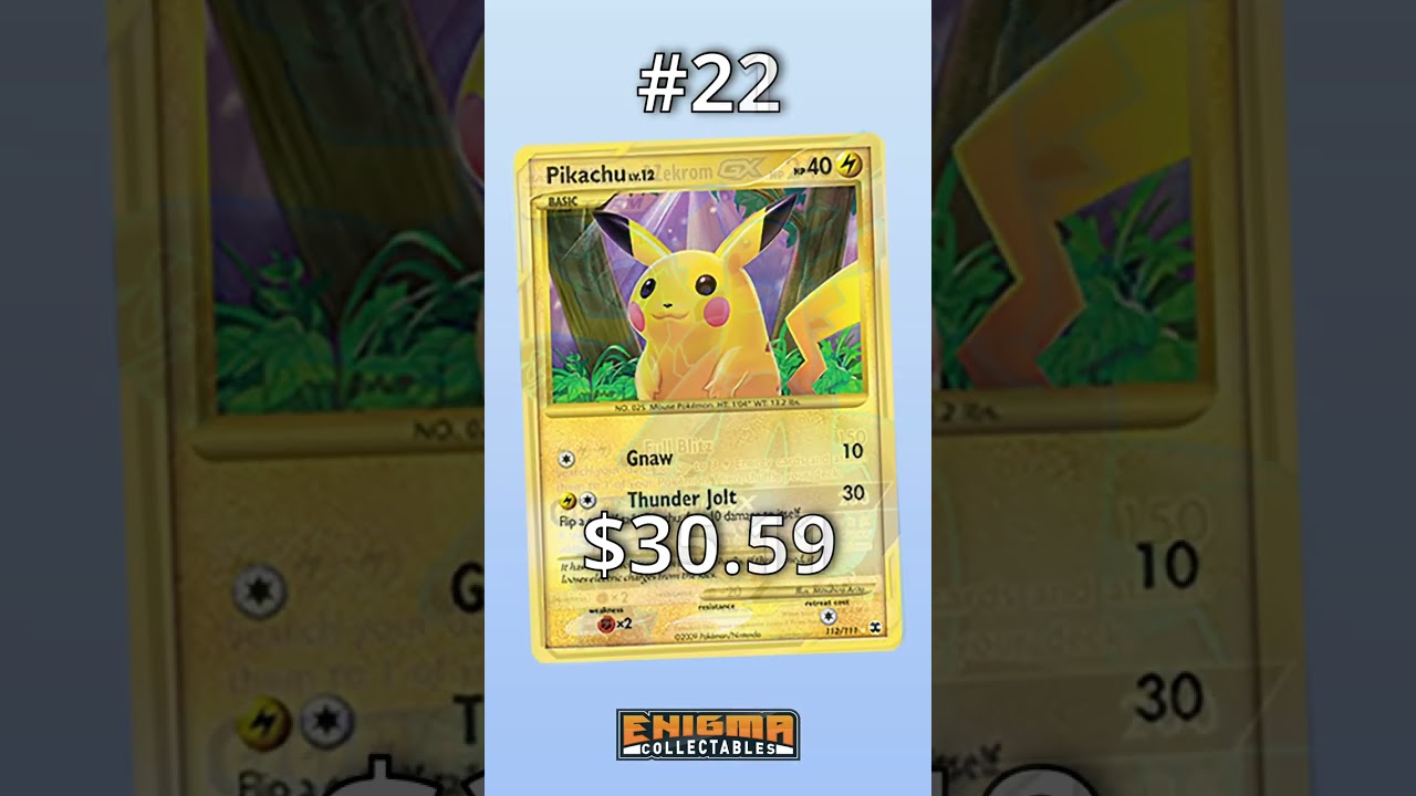 Top 50 Most Expensive Pikachu Pok&eacute;mon Cards #shorts #pokemon  #pokemoncards #pikachu