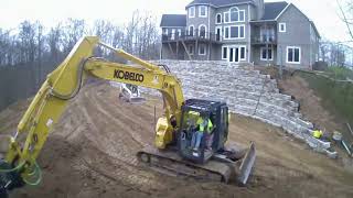 Retaining Wall Time Lapse - Redhouse, WV New Pool Preparations