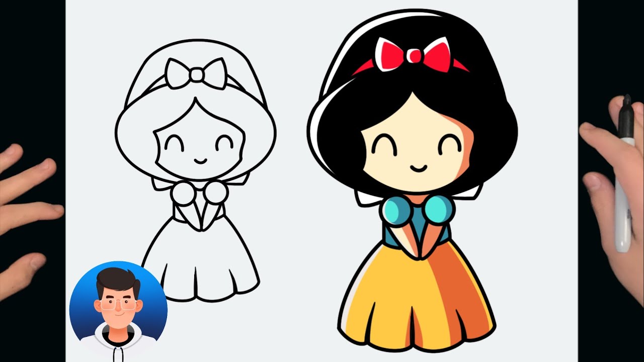 Como Desenhar a Branca de Neve | Branca de Neve e os Sete 👸🏻 - YouTube