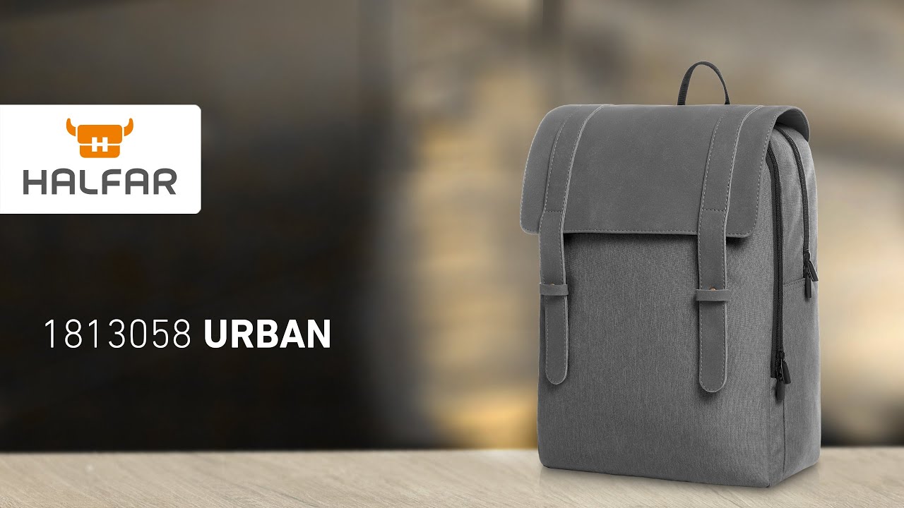 HALFAR® trägt - Notebook-Rucksack URBAN (1813058) - YouTube