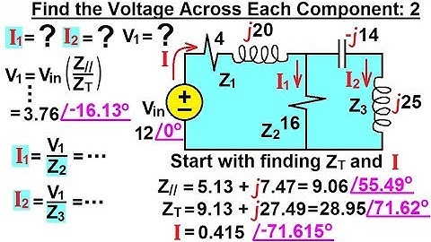 Electrical Engineering: Ch 10 Alternating Voltages & Phasors (71 of 82) V=? Components: Part 2
