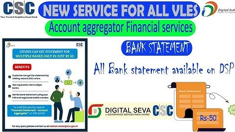 All Bank Statement Available through CSCI Account Aggregator Finicial Services I #teamcsc