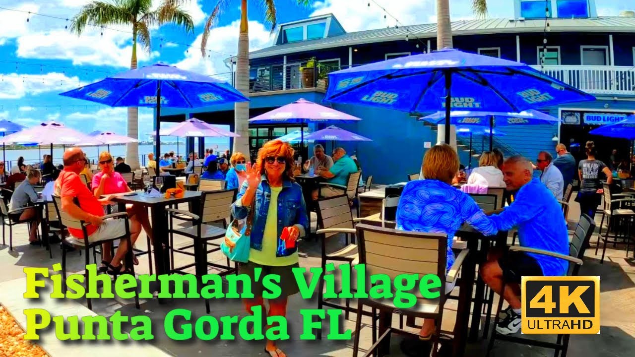 Fisherman's Village Tour [4K] in Punta Gorda FL (Outside the Bubble