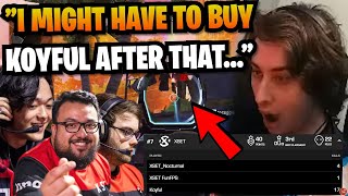 DZ Zer0 reacts to Koyful HARD CARRYING while praying on XSET's downfall in ALGS Pro League.. 🤣