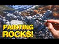 How to paint ROCKS in OILS - Landscape Painting Detail Techniques!