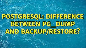 Postgresql: Difference between pg_dump and backup/restore?