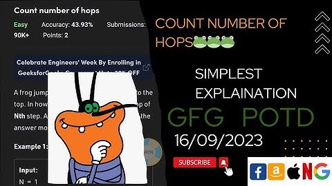 Count number of hops | gfg potd today | POTD | GFG Problem of the Day | C++ | Java | @CodeThurst