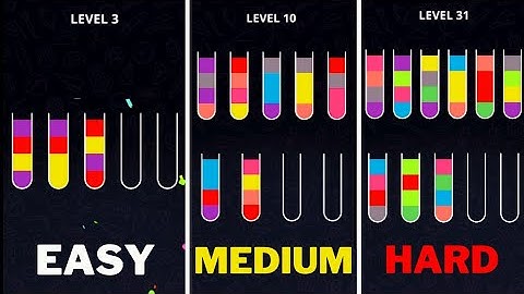 Color sort puzzle gameplay | Satisfying gameplay | Noob vs Pro vs Hacker | easy | medium | hard| OMG