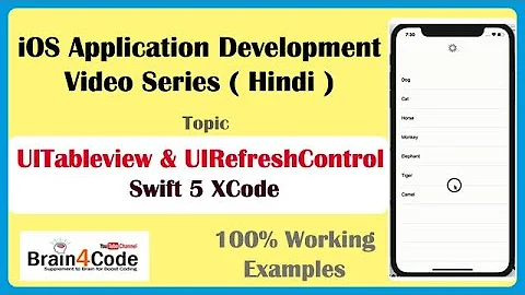 Pull to Refresh TableView with UIRefreshControl in Swift 5 XCode | Hindi | UITableView with Refresh