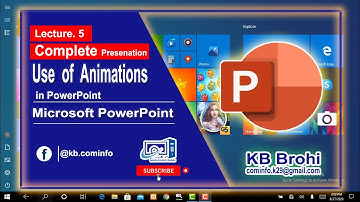 Lec. 5. Animations in Microsoft PowerPoint || All Settings || KB Brohi