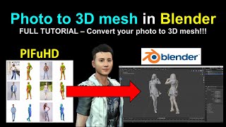 PIFuHD - Photo to 3D mesh in Blender screenshot 2
