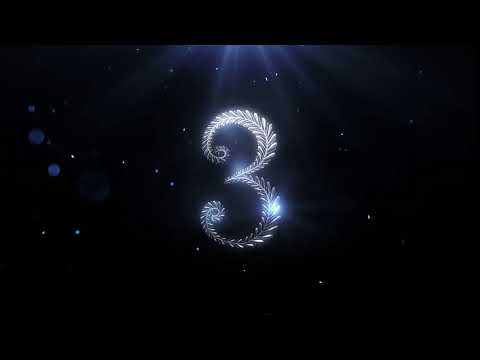 節目片頭/節目開場/婚禮開場/婚禮片頭  銀色光粒子5秒素材 Countdown Time 5 seconds