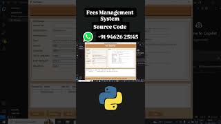 Fees Management System. Fees Management #pythonproject #python #viral #shorts