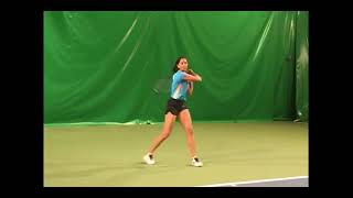 Karman Kaur Thandi practice - BJK Cup Latvia