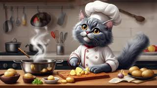 Masterchef Meow Cat Takes Over The Kitchen