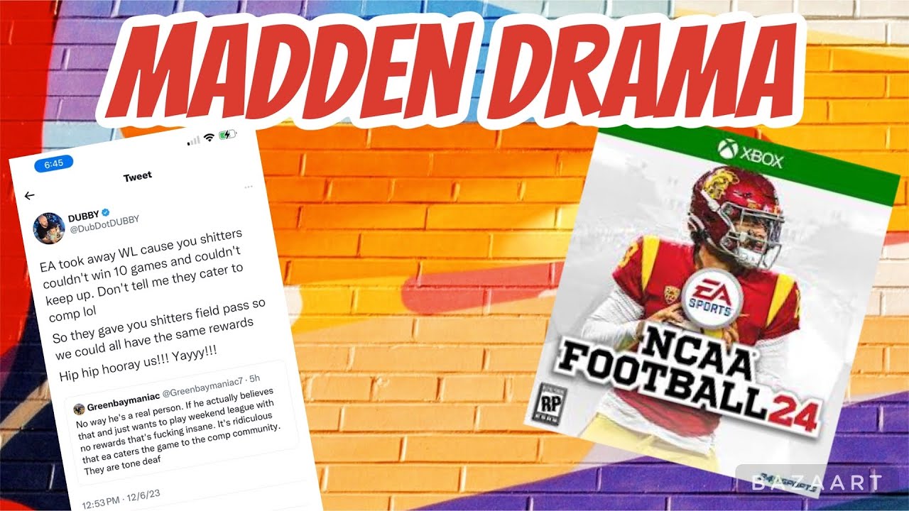 Dubby and zirksee twitter beef madden players want pack strick ncaa 24 will kill madden 24?