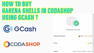 How to buy GARENA SHELLS in CODASHOP using GCASH?