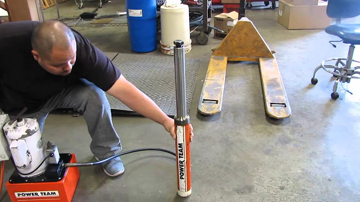 Power Team 1.5hp Electric Hydraulic Pump 10000 PSI with 15 Ton Ram