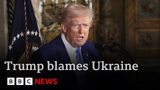 Thumbnail for Trump tells Ukraine 'you should have never started the war, you could have given up land' | BBC News