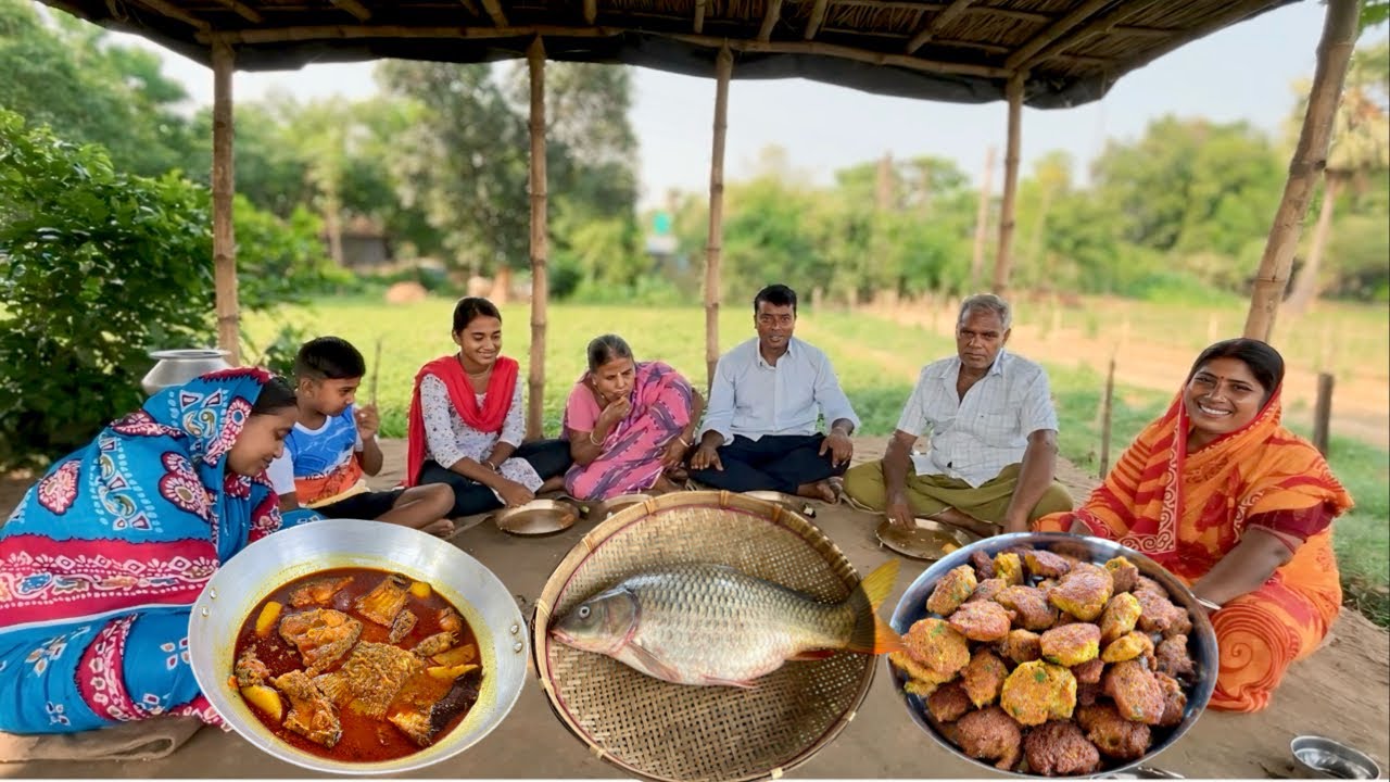 3.8 kg ওজনের সাইপন মাছের পাতলা ঝোল, সাথে মাছের ডিমের বড়া রান্না করে বাড়ির সবাই মিলে খাওয়া দাওয়া।