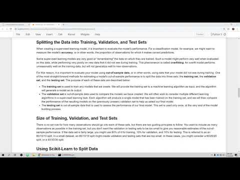 22.4 - Training, Validation, and Test Sets