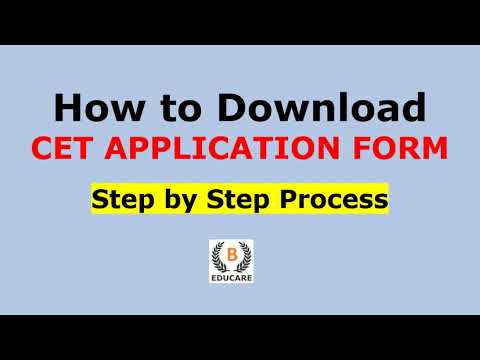 How to Download #CET Application form | Step by Step video by @B EduCARE